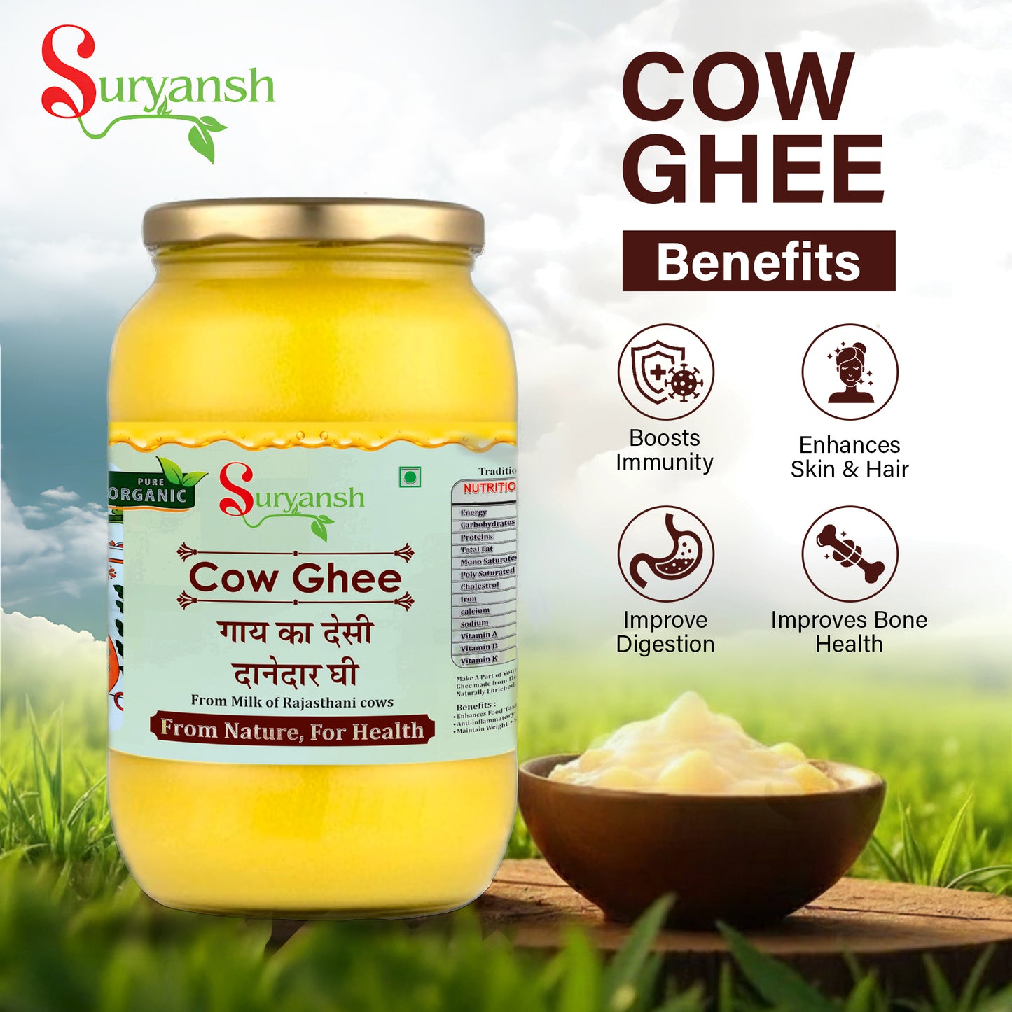 Desi Cultured Cow Ghee